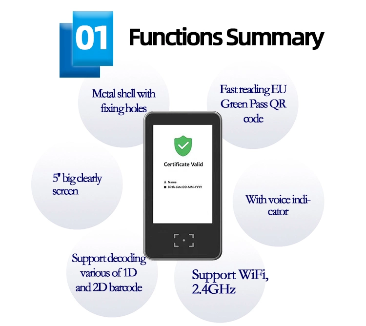 Green Pass Ra08t Face Recognition Time Attendance Access Control Green Pass EU Code Certificate Verification Qr Card Scanner