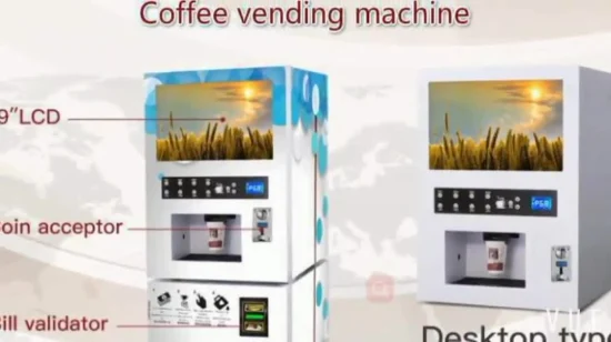 Distributeur automatique de lait et de café 24 heures sur 24 avec validateur de factures